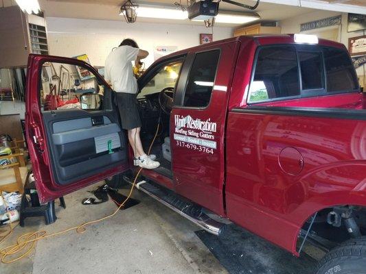 Getting the vinyl on my truck