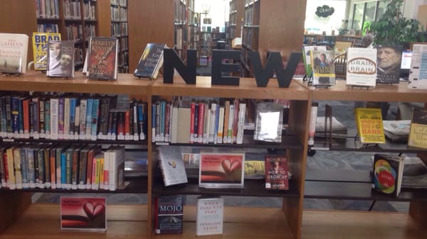 New books as you walk in...