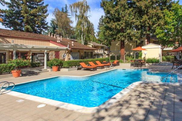 Evelyn Gardens in Sunnyvale~Swimming Pool~Managed by Woodmont Real Estate Services