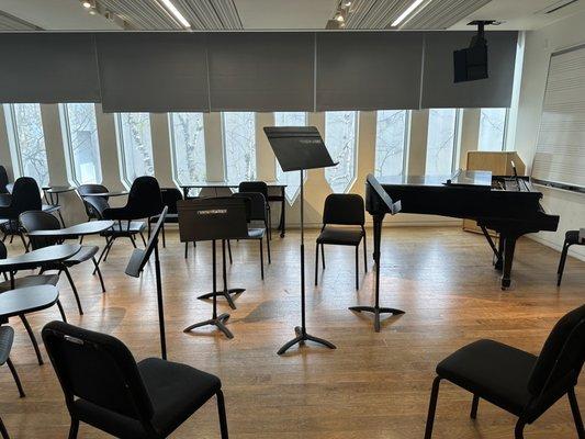 Music classroom.