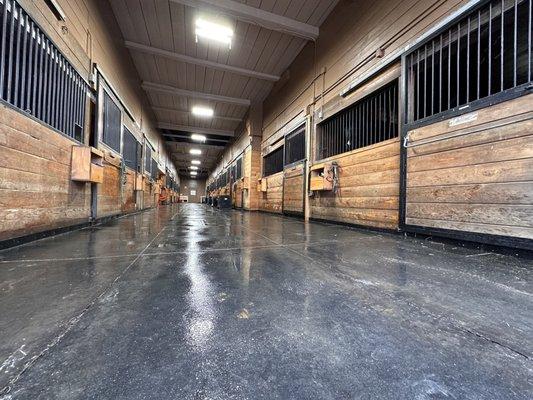 A view from the inside of our show barn.