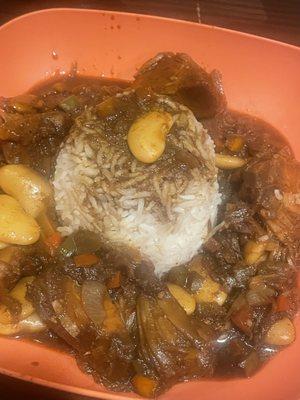 Vegan mocktails(oxtail inspired) with rice