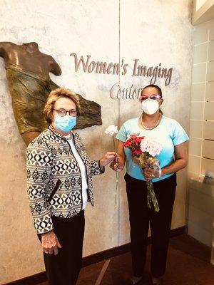 Happy Mother's Day from The Women's Imaging Center! To celebrate and show our appreciation, we gave out a flower to each patient on Friday.