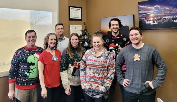 Our team dressed up for the holidays!