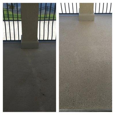 Patio Floors with flakes