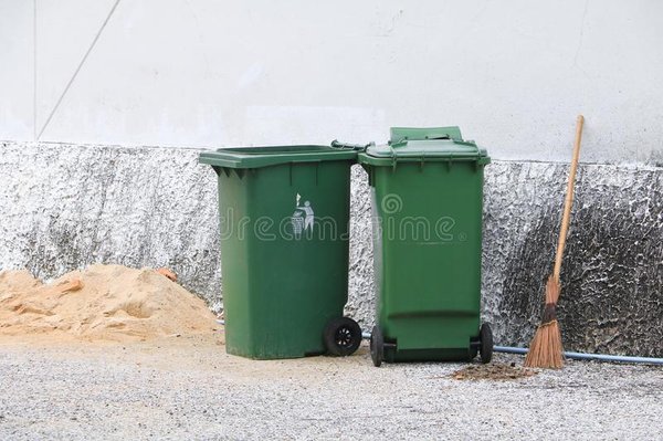 Open bin in the road.