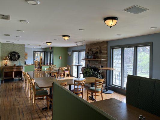 Dining area from bathroom hallway