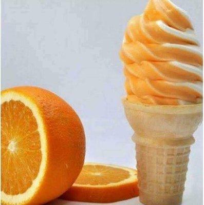 Orange Swirl Ice Cream Made with fresh squeezed Oranges from our grove.