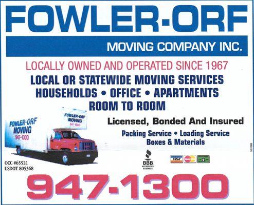 Fowler-Orf Moving Company