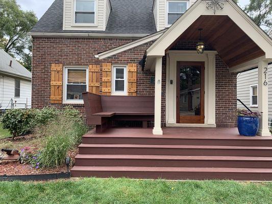 Custom bench and shutters