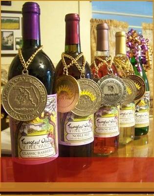 Award winning Scuppernong wines from Tangled Oaks.