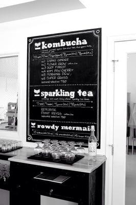 Kombucha taproom menu!