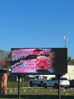 You're greeted by this giant TV that's broken and advertises things like "job fair!" when you come to pay tribute to family. Nice! #dignity