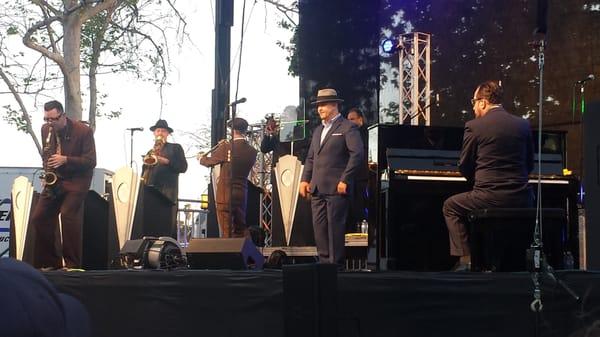 Big Bad Voodoo Daddy performs at the sesquicentennial of the beautiful city of Ventura, California.