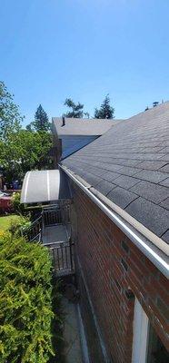 Drip edge and gutter and shingle install