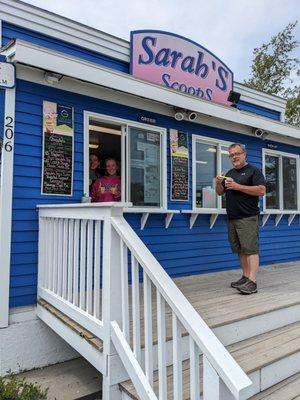 Best ice cream, I had the black bear and my husband had the blueberry! staff was friendly and fun!