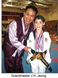 Grandmaster J.H. Jeong with a student