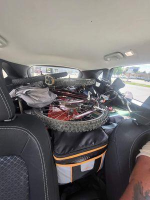 Thanks again for storing the bikes so the car didn't look like this the entire vacation !