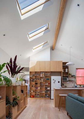 Potrero Hill remodel: living room and kitchen