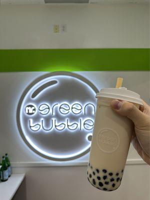 Jasmine Green Milk Tea with Boba