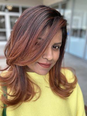 Balayage and blowout