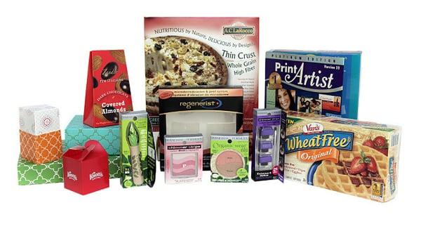 Paperboard Folding Cartons for the food industry, industrial industries, cosmetic industries, and more.