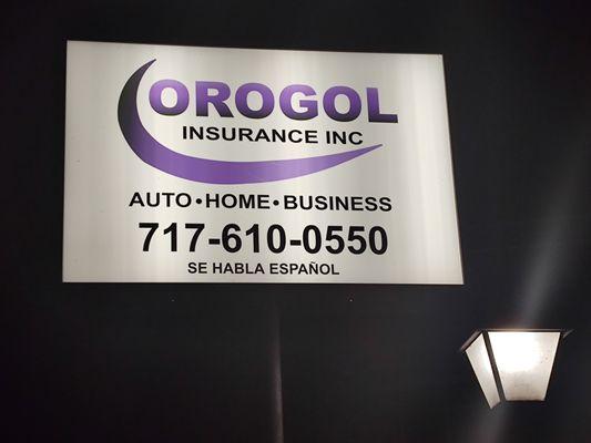 OROGOL Insurance Inc Corner Street sign - Corner of Jonestown Road & Earl Ave