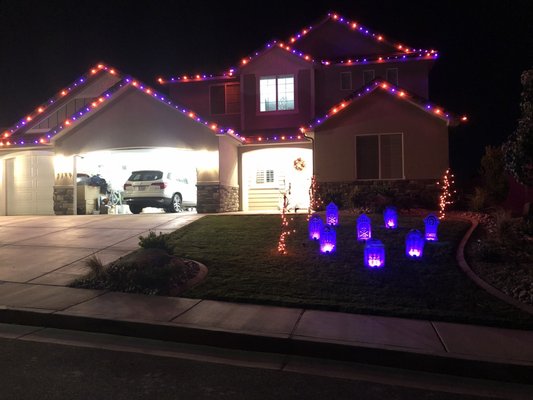 Halloween lights (awesome job)