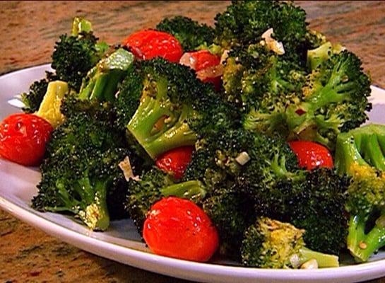 Roasted broccoli with JJS OWN Basil Vinaigrette & cherry tomatoes! #fresh #healthy #fullofflavor #perfectsides