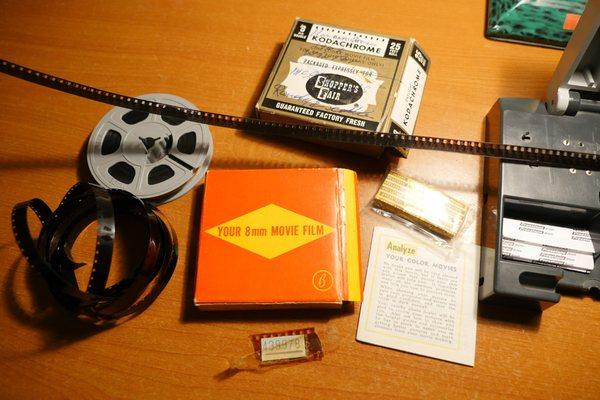 A wonderful collection of 8mm film memorabilia. Flashback to a simpler time...