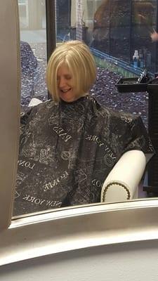 She's happy! At Pastiche it's what matters more than anything. We want you to love your hair and your entire experience with us.