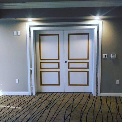 Door and Millwork Installations. This door was installed at West Gate Casino. Give us a call for a free qoute 702 813 5563 or 424-213-3269