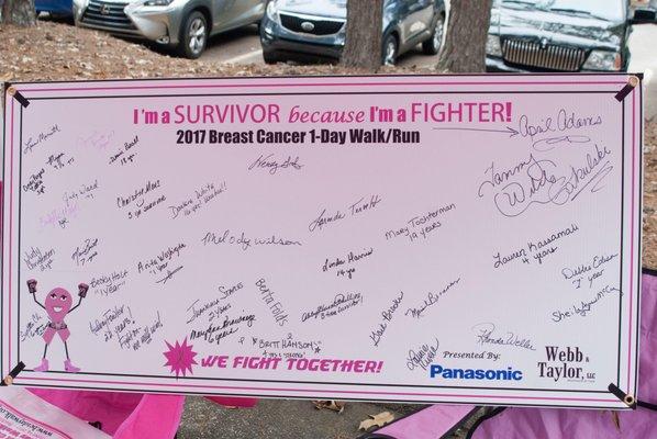 Our survivors from our 2017 BC 1-Day  Walk/Run!