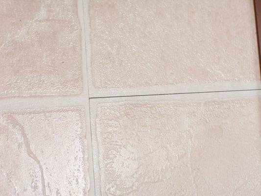 Gaps in the porcelain tiles. This is NOT the only one.