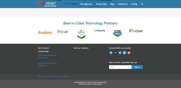 Heart Accounting Website Design.