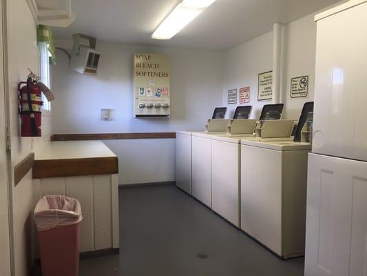 Inside laundry room.