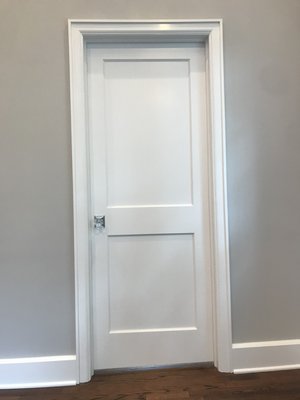 Finished installing of the door. Did trimming and painting.