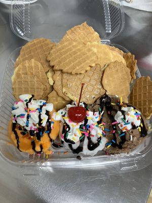 Ice cream nachos so many different combinations!