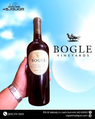 "Uncork the fun with Bogle Vineyards--your perfect pour at Vapetime Liquor in Lee's Summit!