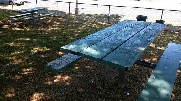 Picnic benches