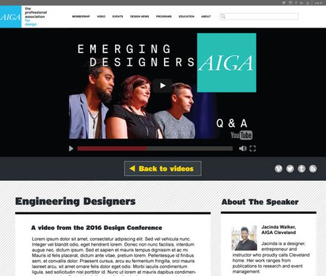 AIGA website UX study and design