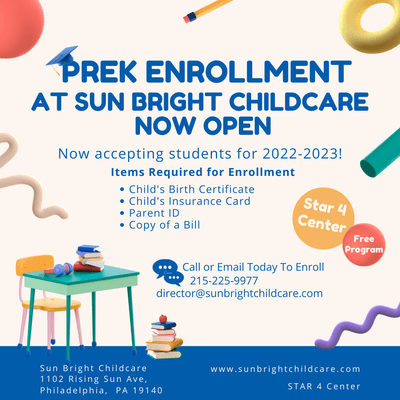 Enroll Today!! We are now accepting applications for our FREE!!! PreK 2022-2023 school year!