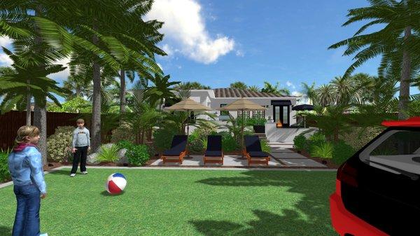 3D Landscape Design La Jolla