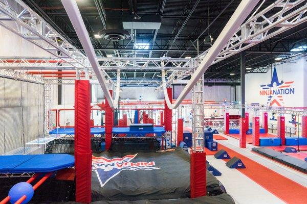 The swoop slider at Ninja Nation, part of the best birthday parties ever for kids and adults.