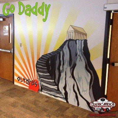 Sales wall wrap at GoDaddy in Hiawatha Iowa