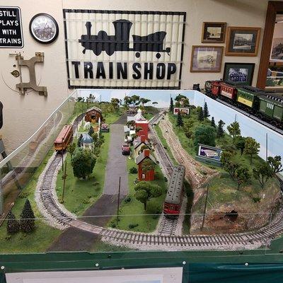 model trains in the basement