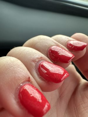 The $65.00 acrylic manicure