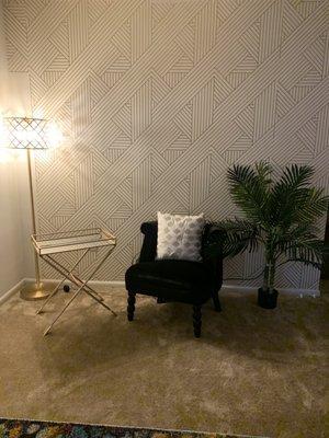 Accent wall in the living room