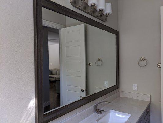 Custom Framed Mirror - Composite Frame with Pewter Finish