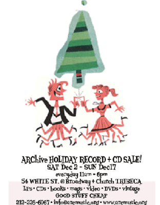 The Archive of Contemporary Music's Holiday Record Sale flyer!!!